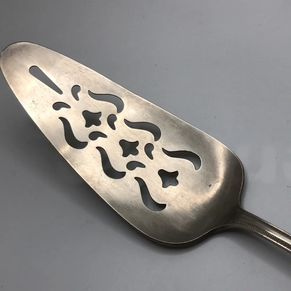 National Silver Co. Empire Pattern Pie Server Pierced Spatula Stainless Utensil